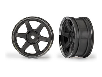 Traxxas Wheels 1.9" six spoke (graphite gray w/chrome rim) (front) (2) / TRA10571