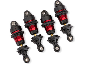 Traxxas Red Aluminum Mini GTR Short Shocks & Springs (4) / TRA10865-RED