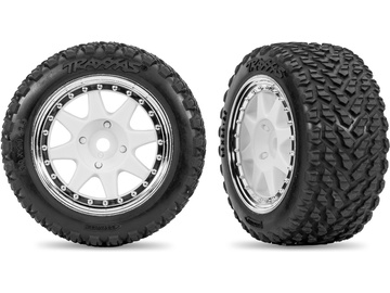 Traxxas kolo, disk 8-spoke, pneu Rally (zadní) (2) Traxxas kolo, disk 8-spoke, pneu Rally (zadní) (2) / TRA10873-WHTC