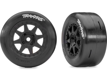 Traxxas kolo, disk 8-spoke, pneu slick (zadní) (2) / TRA10875-BLK