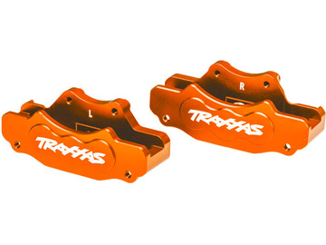 Traxxas třmen přední brzdy hliníkový oranžový (pár) / TRA10951-ORNG