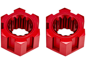 Traxxas náboj předního kola hliníkový červený (2) / TRA10954-RED