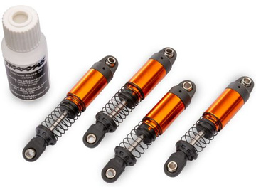 Traxxas tlumič GTM Pro hliníkový oranžový (sada) / TRA12060-ORNG