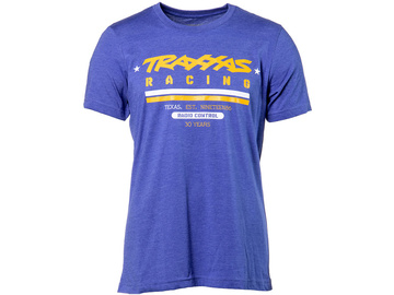 Traxxas tričko Heritage modré L / TRA1382-L