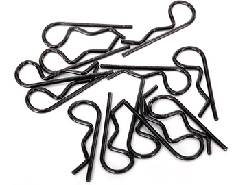 Traxxas body clips, standard, black (12) / TRA1834A