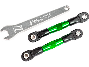 Traxxas Camber links, rear (TUBES green-anodized, 7075-T6 aluminum) (2) (fits Drag Slash) / TRA2443G