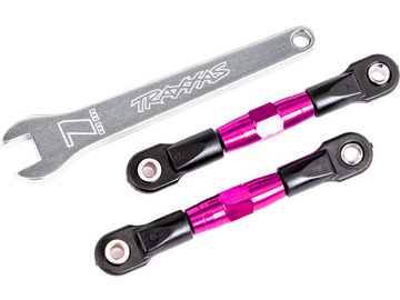 Traxxas Camber links, rear (TUBES pink-anodized, 7075-T6 aluminum) (2) (fits Drag Slash) / TRA2443P