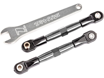 Traxxas Camber links, front (TUBES charcoal gray-anodized, 7075-T6 aluminum) (2) (fits Drag Slash) / TRA2444A