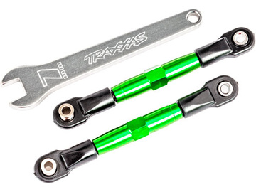 Traxxas Camber links, front (TUBES green-anodized, 7075-T6 aluminum) (2) (fits Drag Slash) / TRA2444G