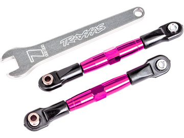 Traxxas Camber links, front (TUBES pink-anodized, 7075-T6 aluminum) (2) (fits Drag Slash) / TRA2444P