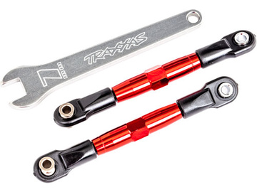 Traxxas Camber links, front (TUBES red-anodized, 7075-T6 aluminum) (2) (fits Drag Slash) / TRA2444R