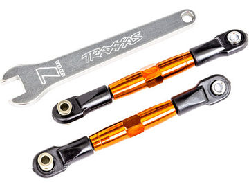 Traxxas Camber links, front (TUBES orange-anodized, 7075-T6 aluminum) (2) (fits Drag Slash) / TRA2444T