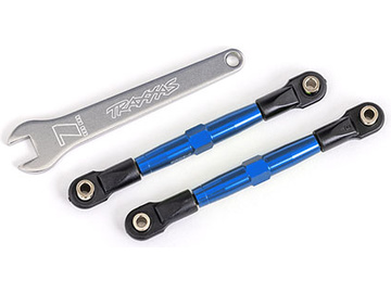 Traxxas Toe links, front (TUBES blue-anodized, 7075-T6 aluminum) (2) (fits Drag Slash) / TRA2445X