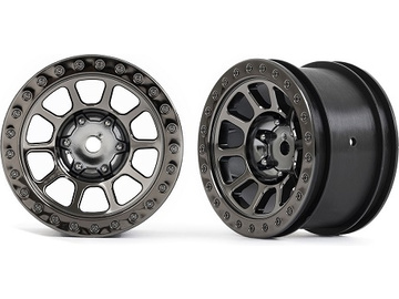 Traxxas Wheels 2.2", black chrome (2) (rear) / TRA2480A