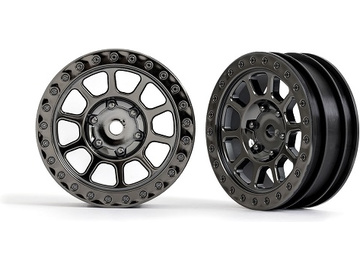 Traxxas Wheels 2.2", black chrome (2) (front) / TRA2481A