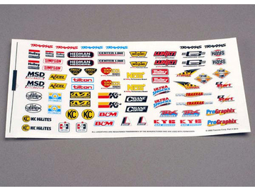 Traxxas Decal sheet, racing sponsors / TRA2514