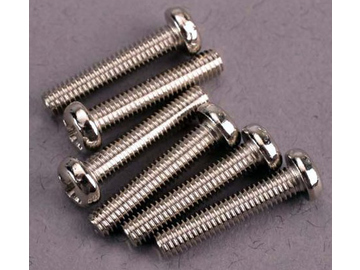 Traxxas Screws, M3x15mm roundhead (6) Traxxas Screws, M3x15mm roundhead (6) / TRA2563