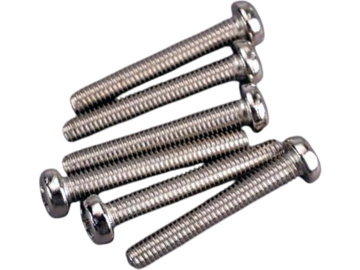 Traxxas Screws, M3x20mm roundhead (6) Traxxas Screws, M3x20mm roundhead (6) / TRA2566