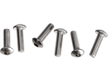 Traxxas Screws, M3x10mm button-head (hex drive) (stainless steel) (6) Traxxas Screws, M3x10mm button-head (hex drive) (stainless steel) (6) / TRA2577X