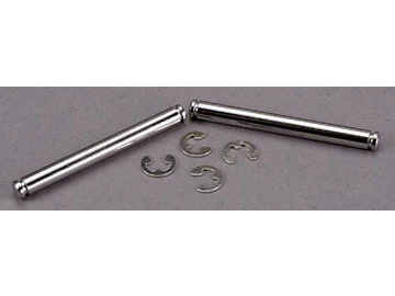 Traxxas Suspension pins, 31.5mm, chrome (2) w/ E-clips (4) / TRA2637