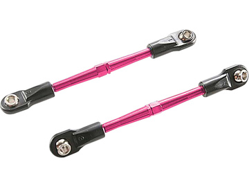 Traxxas Turnbuckles, aluminum (pink-anodized), toe links, 59mm (2) / TRA3139P