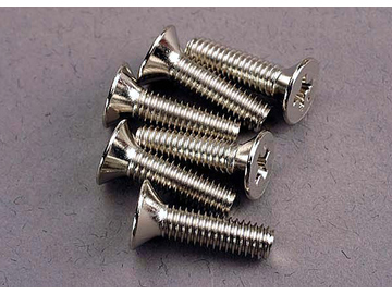 Traxxas Screws, 4x15mm countersunk machine (6) / TRA3167