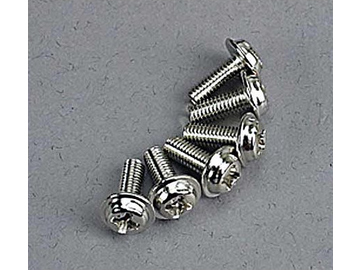 Traxxas Motor screws (3x8mm washerhead machine) (6) Traxxas Motor screws (3x8mm washerhead machine) (6) / TRA3185