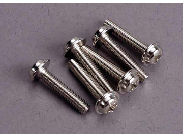 Traxxas Screws, 3x15mm washerhead machine (6) Traxxas Screws, 3x15mm washerhead machine (6) / TRA3187