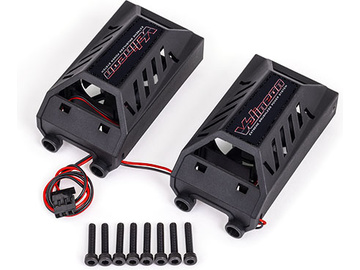 Traxxas Dual cooling fan kit, low profile (with shroud) (fits #3491 motor) / TRA3474X