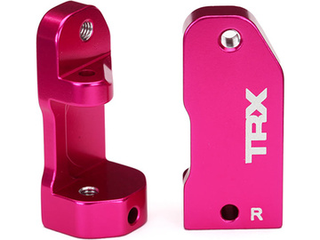 Traxxas Caster blocks, 30-degree, pink-anodized 6061-T6 aluminum (left & right) / TRA3632P