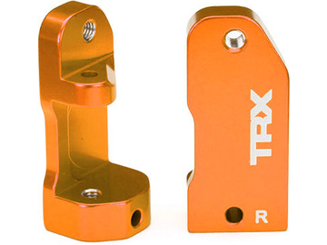Traxxas Caster blocks, 30-degree, orange-anodized 6061-T6 aluminum (left & right) / TRA3632T