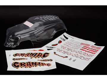 Traxxas Body, Craniac, heavy duty (clear, requires painting)/ decals / TRA3634