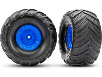 Traxxas Wheels 2.0/3.0", blue wheel (offset 29mm), Terra Groove tires (pair) Traxxas Wheels 2.0/3.0", blue wheel (offset 29mm), Terra Groove tires (pair) / TRA3665-BLUE