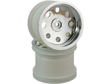 Traxxas Wheels 2.2", chrome, 28mm (rear) (2) Traxxas Wheels 2.2", chrome, 28mm (rear) (2) / TRA3672