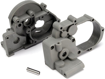 Traxxas Gearbox halves (l&r) (grey) w/ idler gear shaft Traxxas Gearbox halves (l&r) (grey) w/ idler gear shaft / TRA3691A