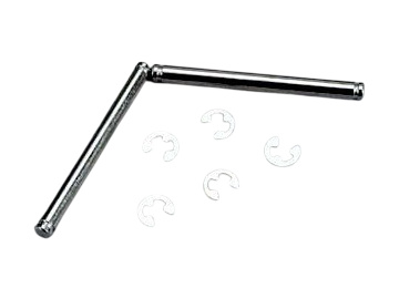 Traxxas Suspension pins, 2.5x31.5mm (king pins) w/ E-clips (2) (strengthens caster blocks) / TRA3740