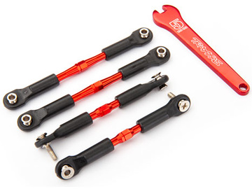 Traxxas Turnbuckles, aluminum (red-anodized), camber links, front, 39mm (2), rear, 49mm (2) Traxxas Turnbuckles, aluminum (red-anodized), camber links, front, 39mm (2), rear, 49mm (2) / TRA3741X