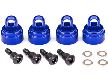 Traxxas Shock caps, aluminum (blue-anodized) (4) / TRA3767A
