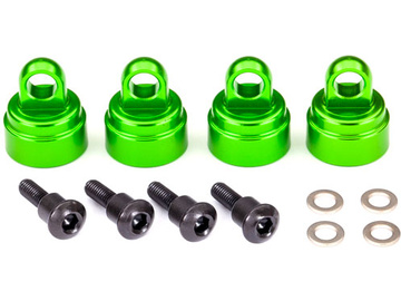 Traxxas Shock caps, aluminum (green-anodized) (4) / TRA3767G