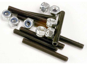 Traxxas Set (grub) screws, M3x25mm (8)/ 3mm nylon locknuts (8) / TRA3962