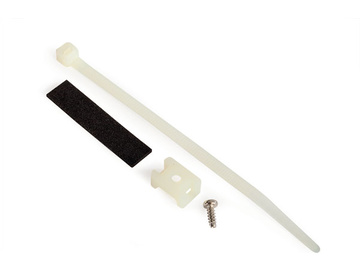 Traxxas Attachment bracket, plug/ foam tape/tie wrap/ 3x10mm wst screw / TRA4577