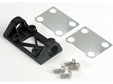 Traxxas Bearing block, front (black)/belt tension shims (front/ middle) / TRA4827