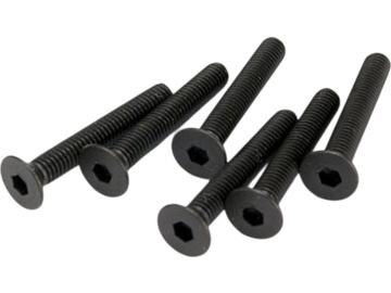 Traxxas Screws, M3x20mm countersunk machine (hex drive) (6) / TRA4857