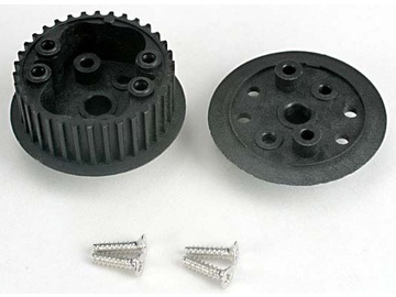 Traxxas Differential (34-groove)/ flanged side-cover & screws / TRA4881