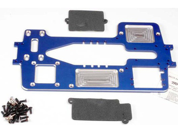 Traxxas Chassis, 7075-T6 billet machined aluminum (4mm) (blue) / TRA4922X