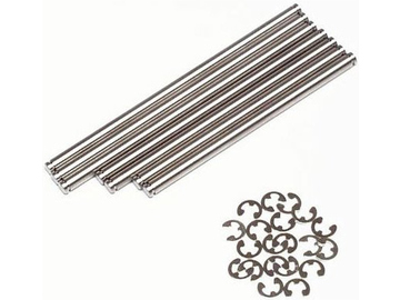Traxxas Suspension pin set, stainless steel (w/ E-clips) / TRA4939X