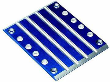 Traxxas Skid plate, transmission, T6 aluminum (blue) / TRA4947X