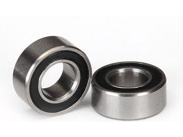 Traxxas Ball bearings, black rubber sealed (5x10x4mm) (2) / TRA5115A