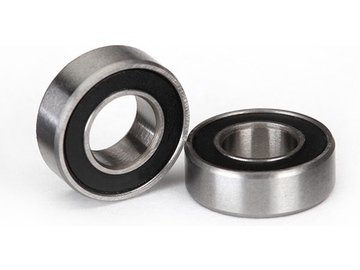 Traxxas Ball bearings, black rubber sealed (6x12x4mm) (2) / TRA5117A