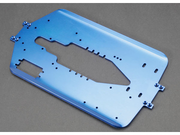 Traxxas šasi 4mm hliníkové modré (delší rozvod): T-Maxx / TRA5122X